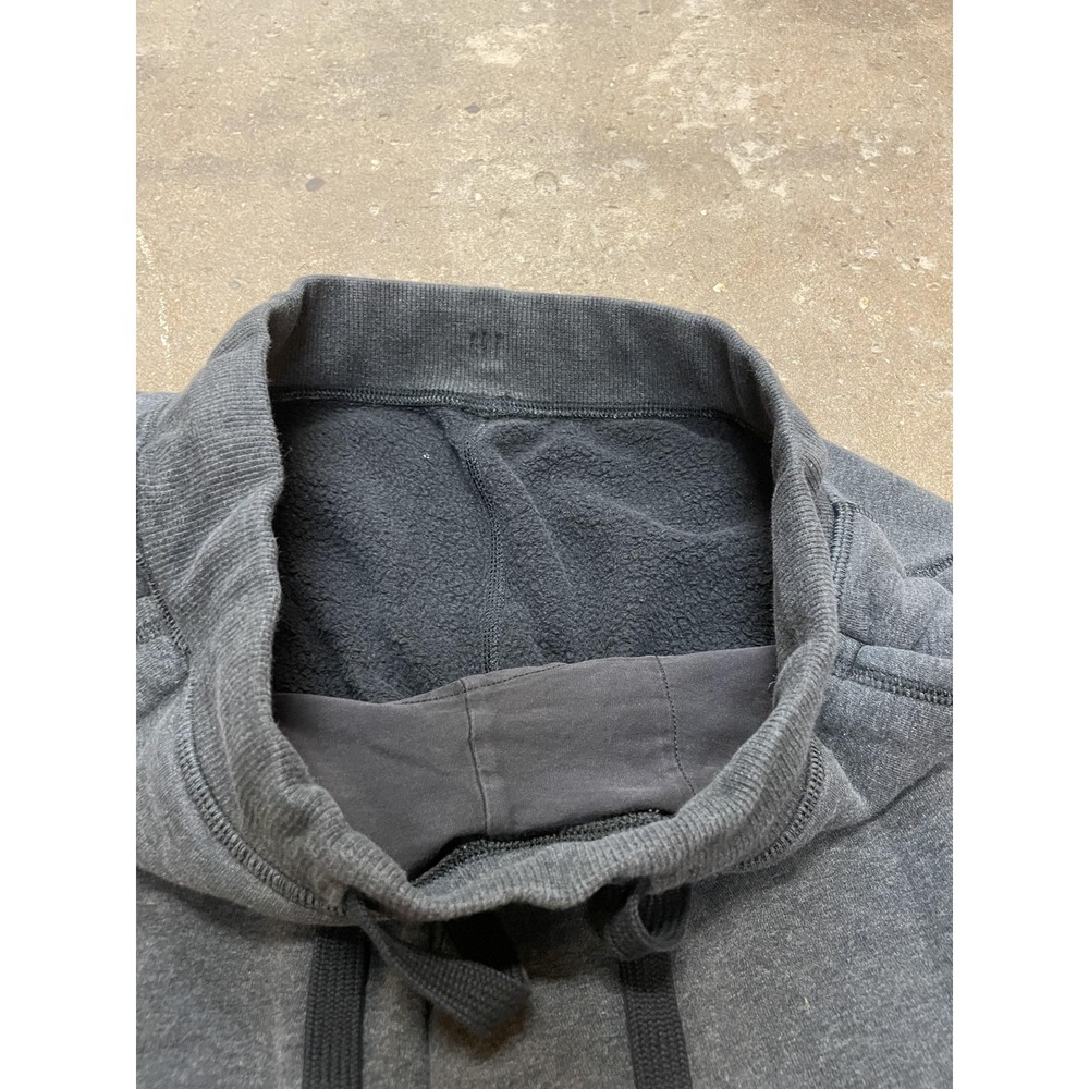 Lululemon Sweatpants Mens Medium Charcoal Gray Fleece Lined Drawstring Open Hem - Picture 6 of 16